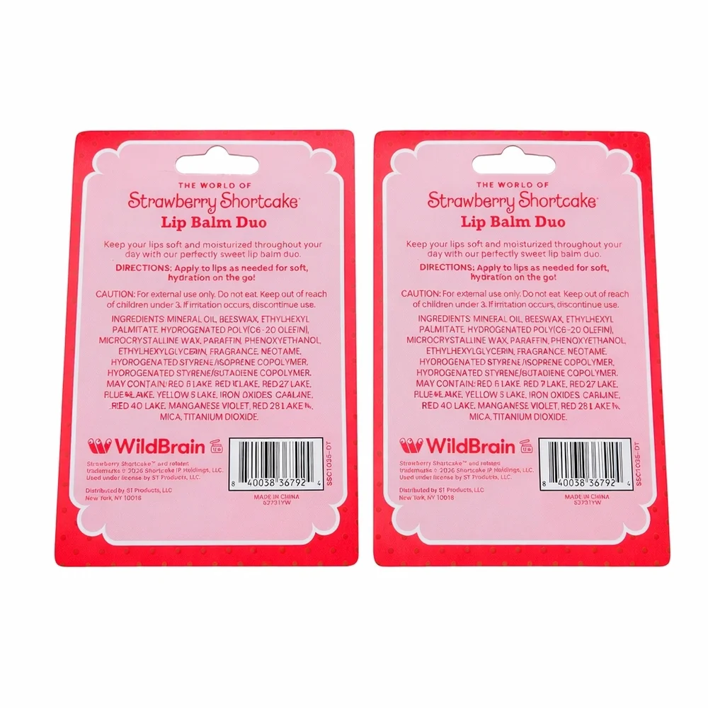 Strawberry shortcake lip balm Duo